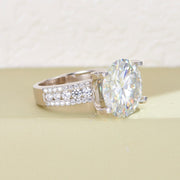 10 Karat Moissanite uzuk, sterling kumush to'y taqinchoqlari, maxsus tadbirlar uchun