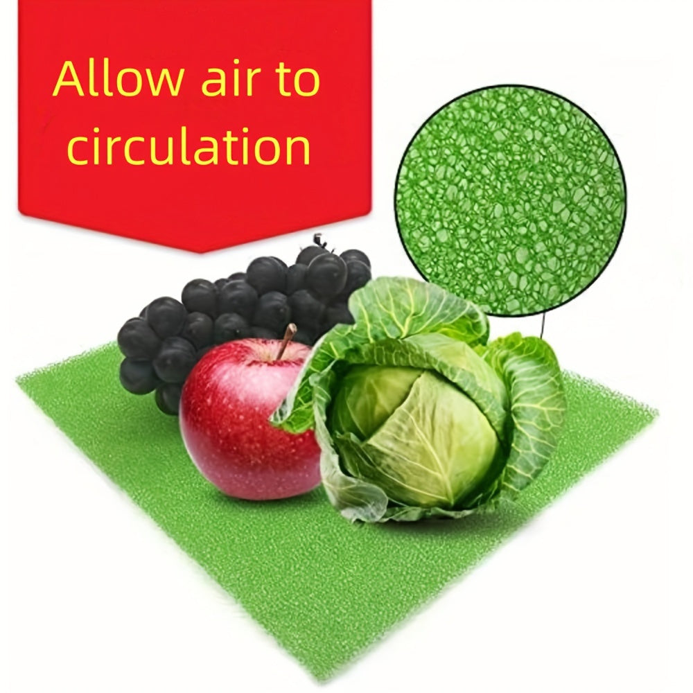 Set of 5 Reusable Fruit and Vegetable Freshness Mats for Refrigerator Drawers