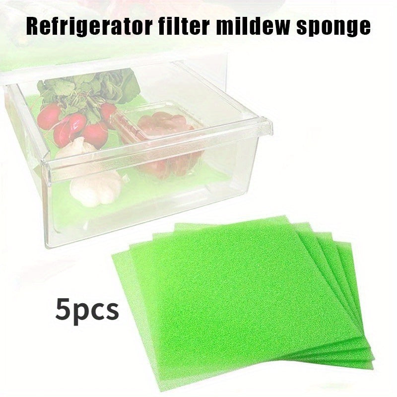 Set of 5 Reusable Fruit and Vegetable Freshness Mats for Refrigerator Drawers