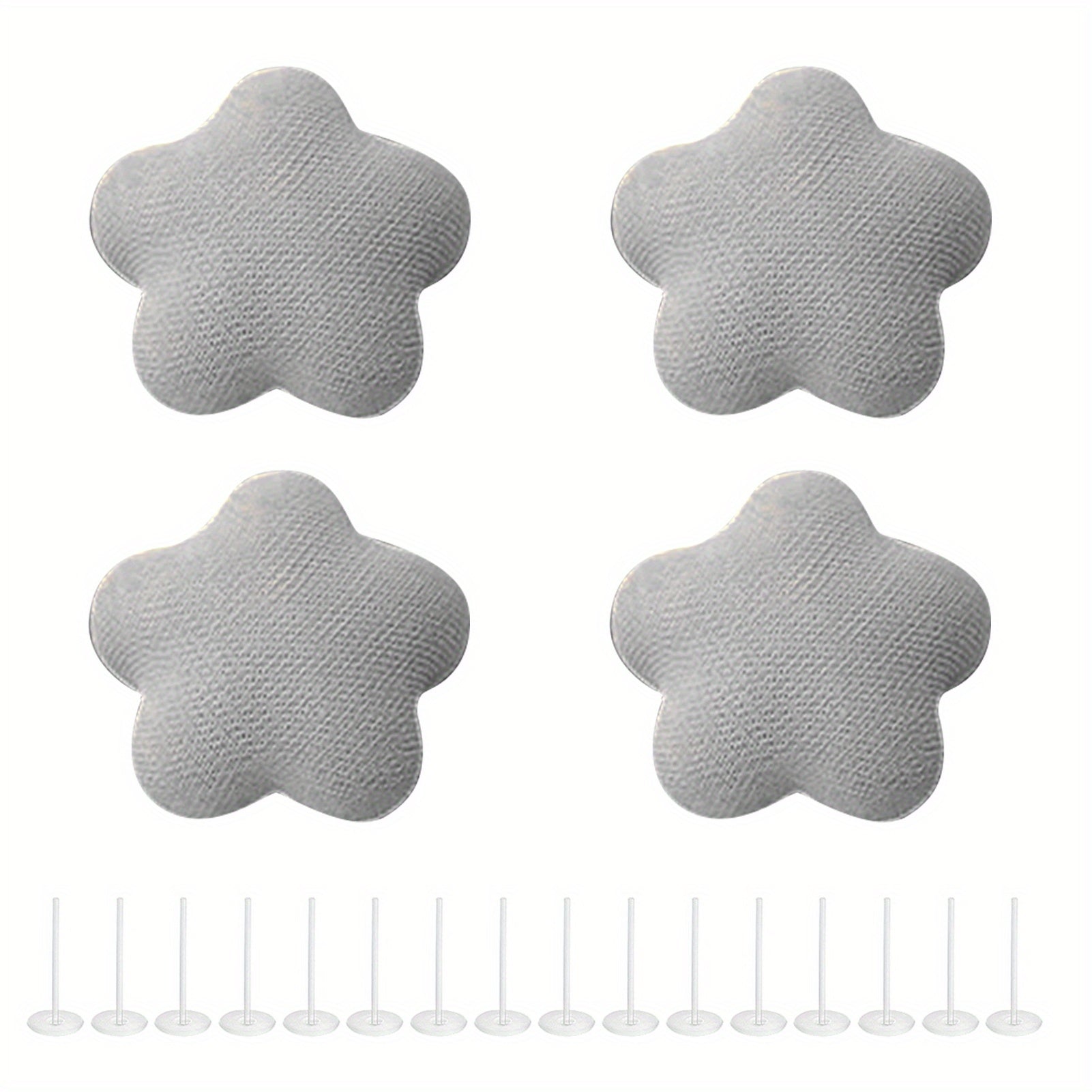 Set of 4 Non-Slip Quilt Cover Clips with 16 Plastic Pins Grey Curtain Clips