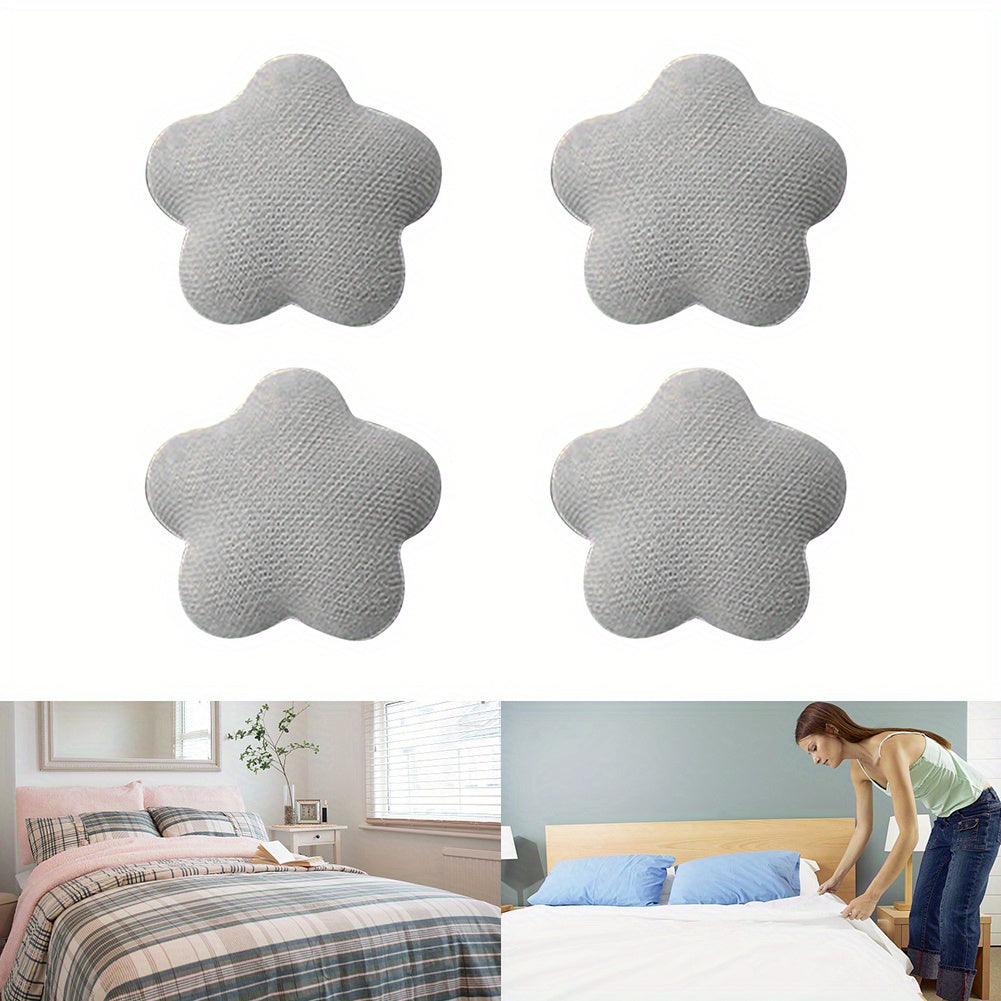 Set of 4 Non-Slip Quilt Cover Clips with 16 Plastic Pins Grey Curtain Clips