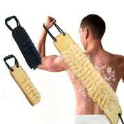 Hypoallergenic Polyester Bath Back Scrubber with Non-Slip Handle for Men and Women