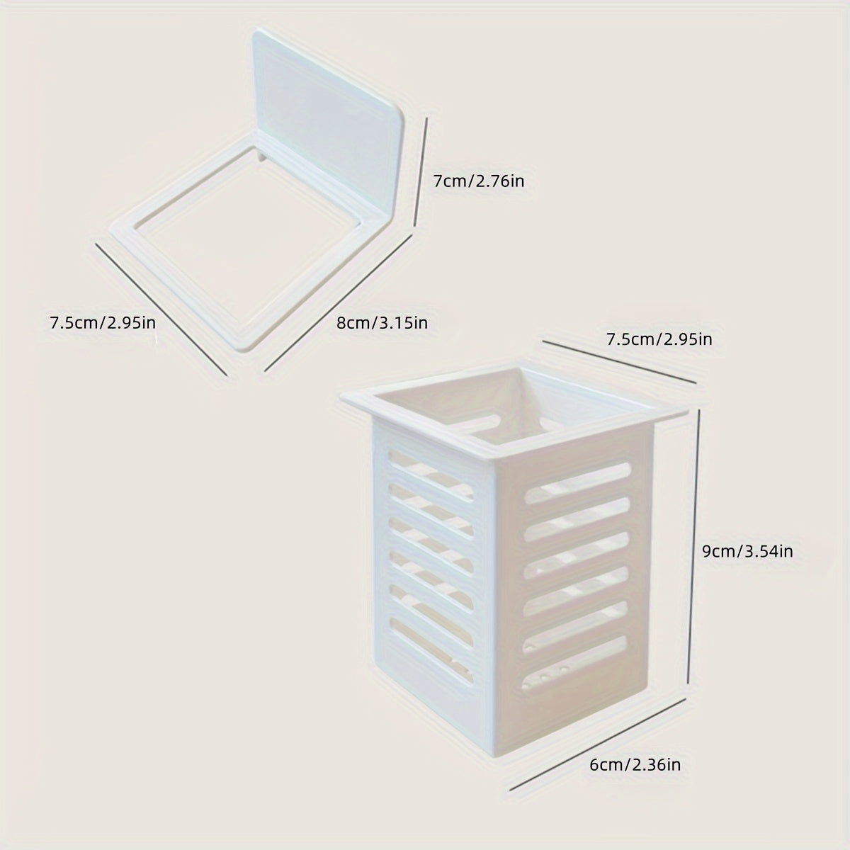 Organizador de baño de montaje en pared para cepillos de dientes, pasta de dientes, peines, brochas de maquillaje, ganchos de utilidad