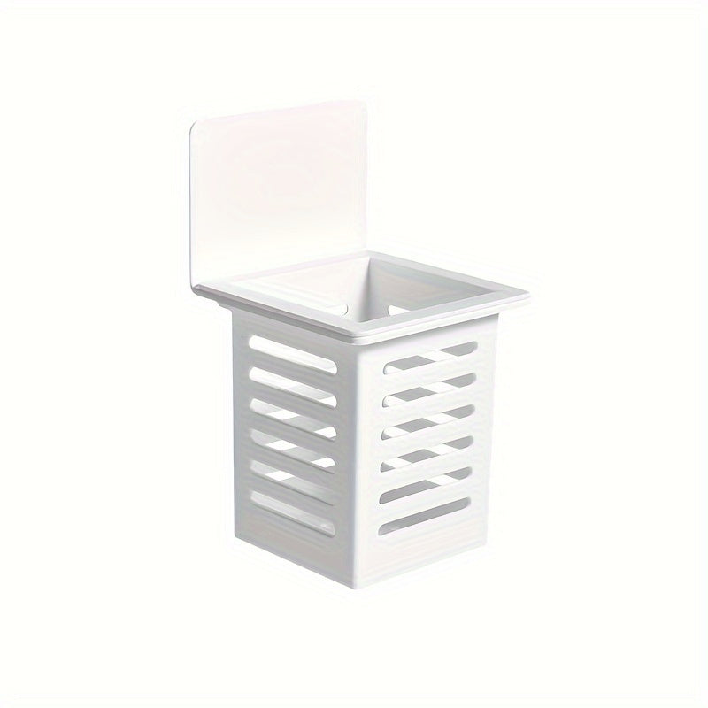 Organizador de baño de montaje en pared para cepillos de dientes, pasta de dientes, peines, brochas de maquillaje, ganchos de utilidad