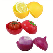 Set of 3 Reusable Plastic Food Storage Containers with Flip-Top Lids for Fruits and Vegetables