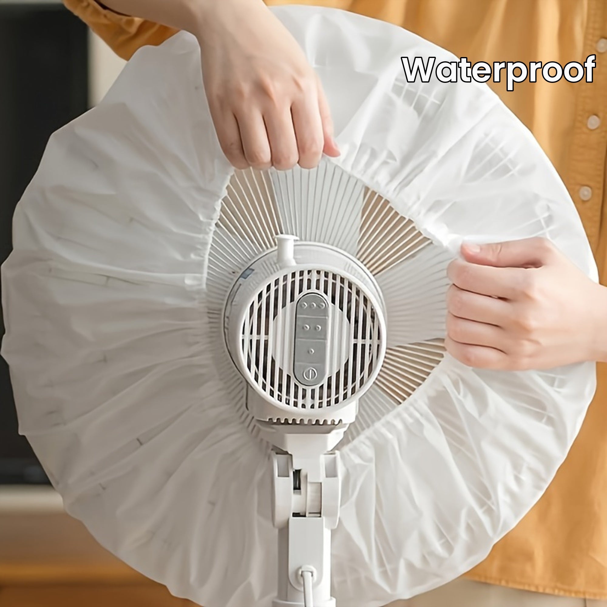 Universal Waterproof Electric Fan Dust Cover Dustproof Protective No Battery Needed