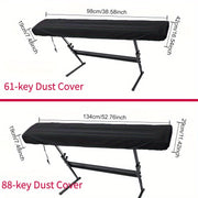 Waterproof Piano Dust Cover for 61/88 Key Electronic Keyboard Dust-Resistant Full Enclosure