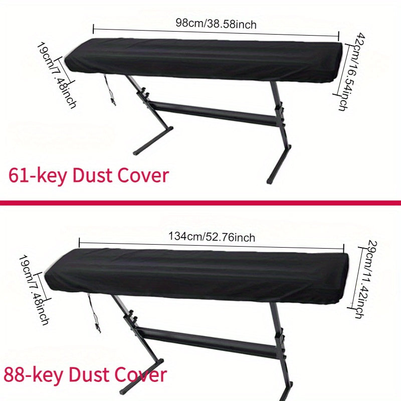 Waterproof Piano Dust Cover for 61/88 Key Electronic Keyboard Dust-Resistant Full Enclosure