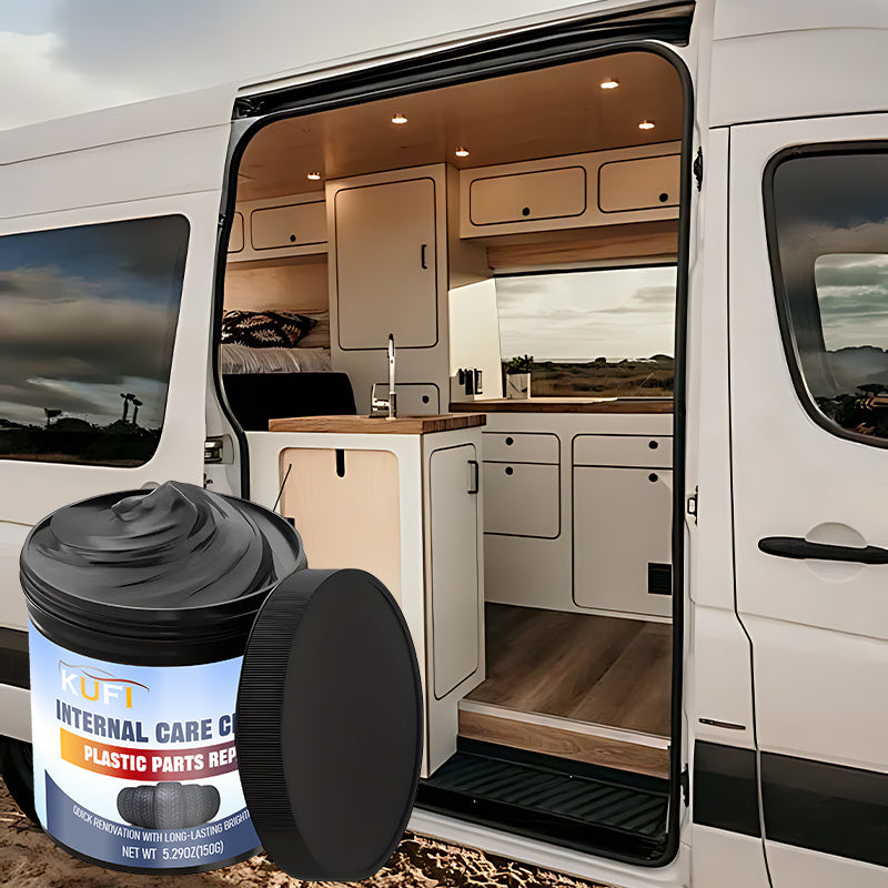 Cera de renovación para el interior del coche, reparación de piezas de plástico, protector de neumáticos, restaurador de molduras para autocaravanas, 5.29oz