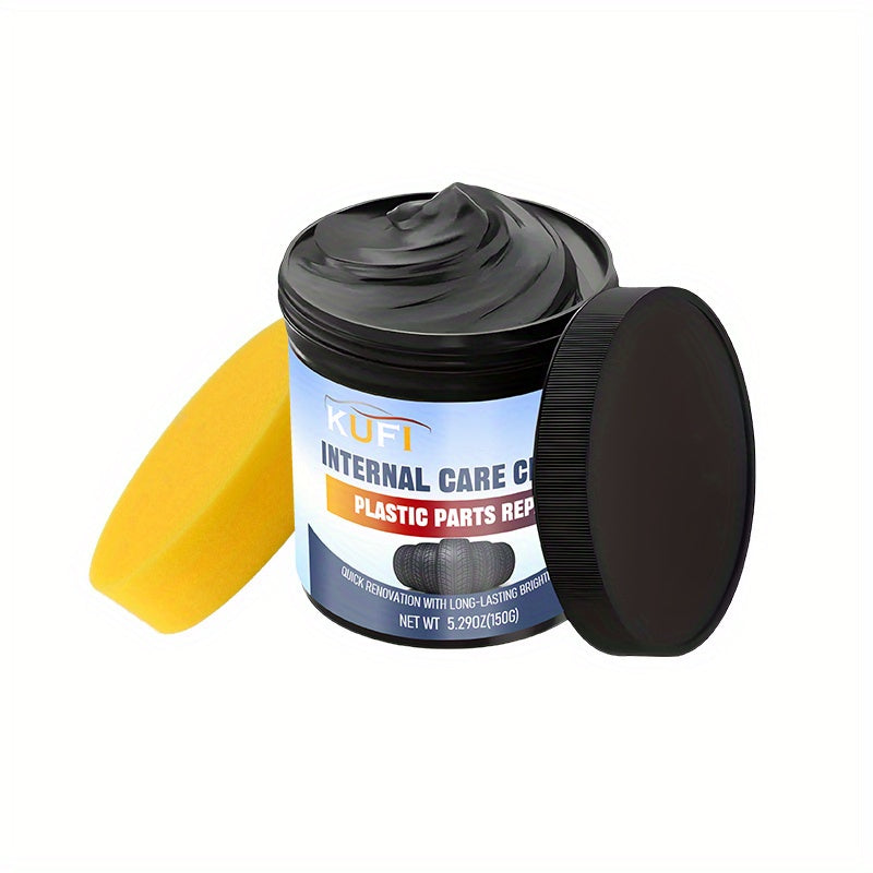 Cera de renovación para el interior del coche, reparación de piezas de plástico, protector de neumáticos, restaurador de molduras para autocaravanas, 5.29oz