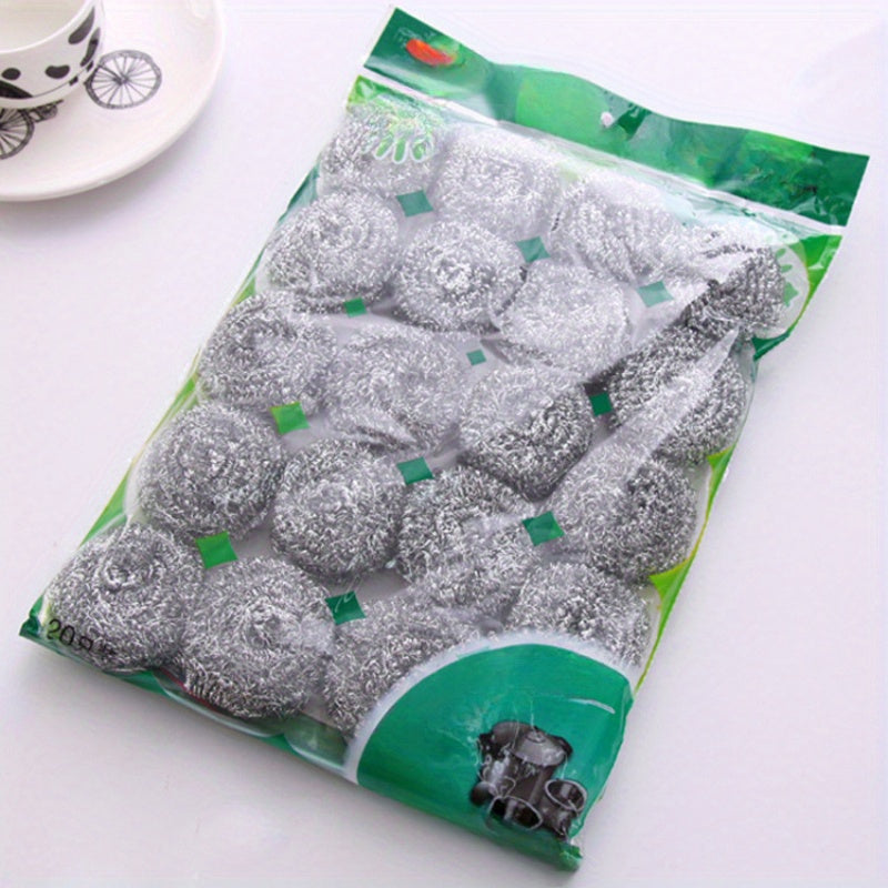 Set of 20 Stainless Steel Cleaning Sponges for Kitchen Bathroom and Surface Scrubbing