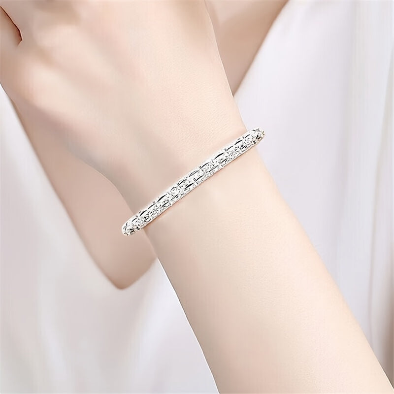 Unisex Sterling Silver Open Sky Full of Stars Bracelet for Women and Men
