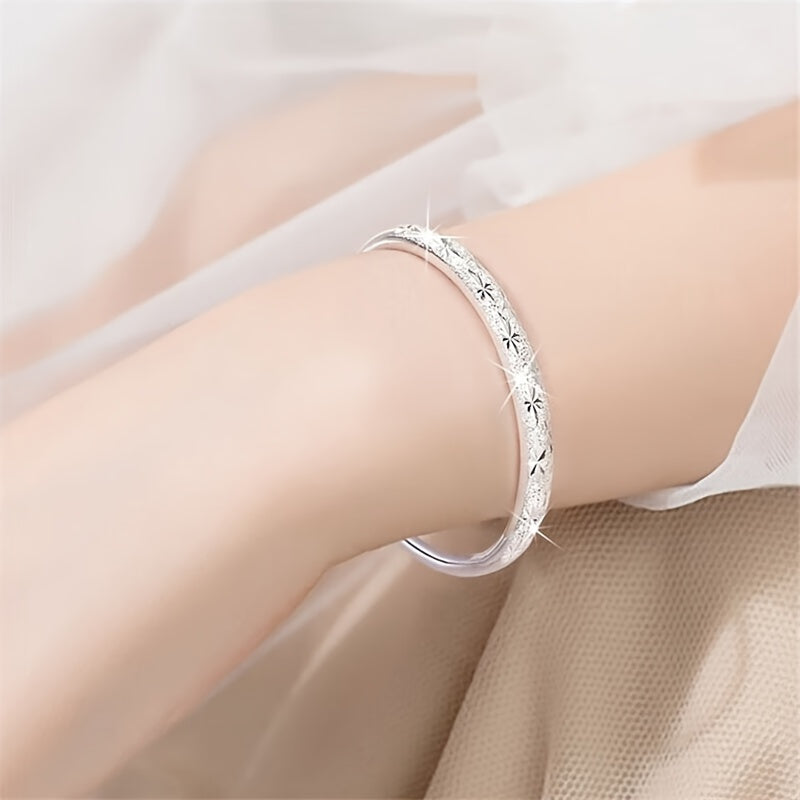 Unisex Sterling Silver Open Sky Full of Stars Bracelet for Women and Men