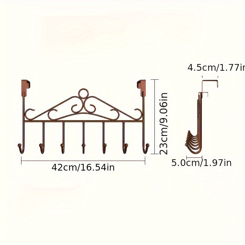 Oson o'rnatiladigan, burgusiz ishlatiladigan, palto, kalit va soyabonlar uchun osma metall saqlash tokchasi. Kirish joyi, yotoqxona, hammom yoki oshxona uchun juda mos. Oddiy uslubdagi eshik.