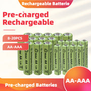 Rechargeable AA AAA Batteries 1.2V High Capacity Long-Lasting Power