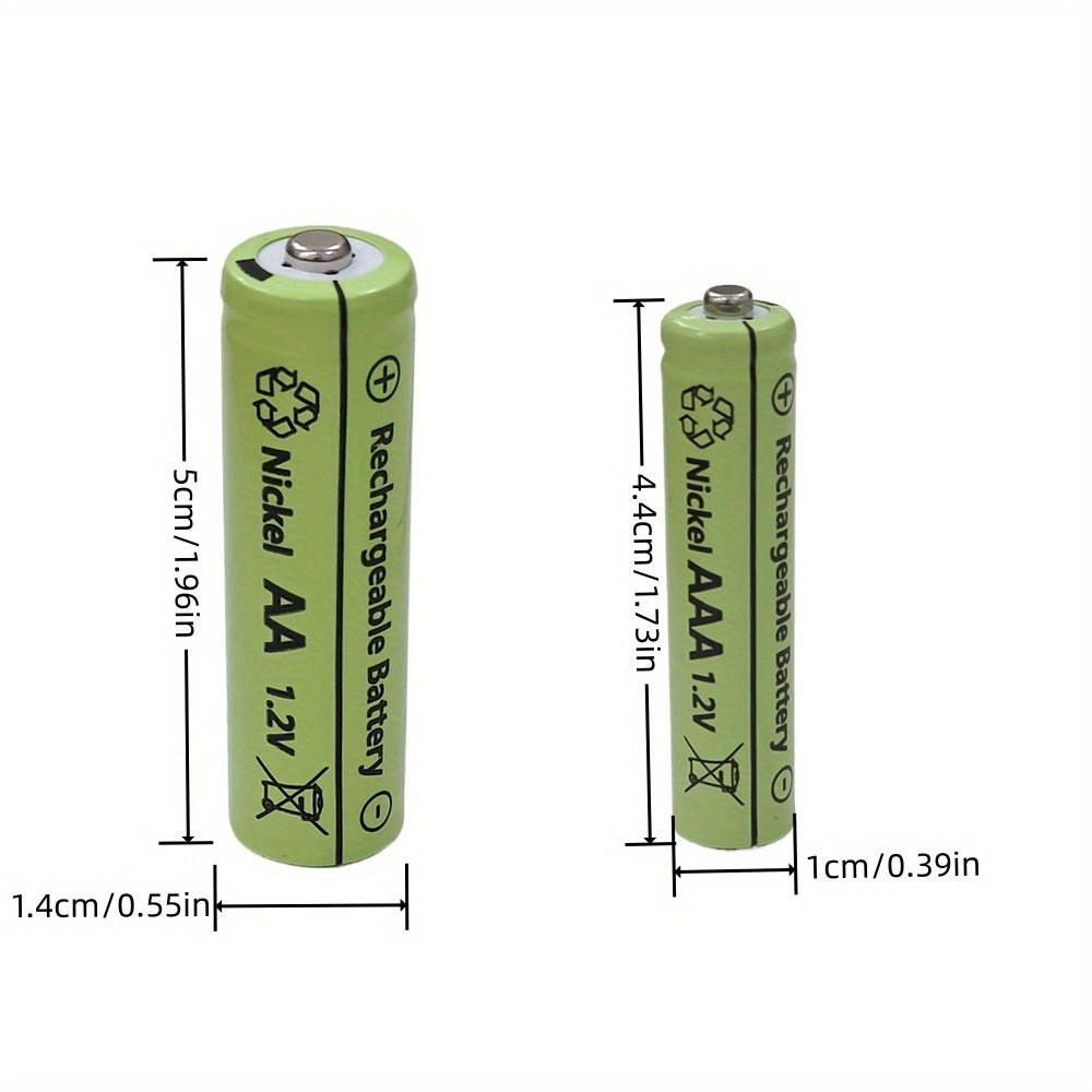 Rechargeable AA AAA Batteries 1.2V High Capacity Long-Lasting Power