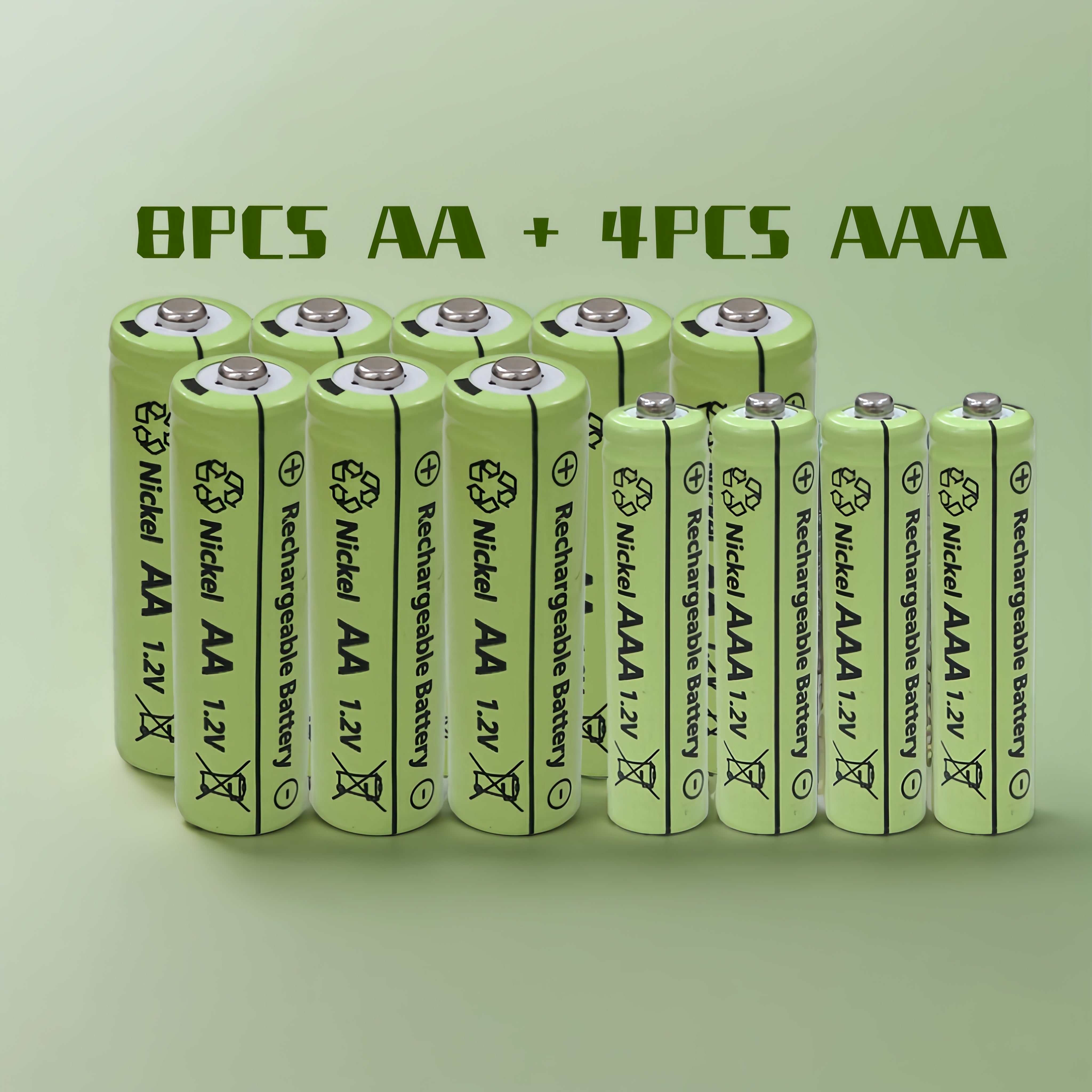 Rechargeable AA AAA Batteries 1.2V High Capacity Long-Lasting Power