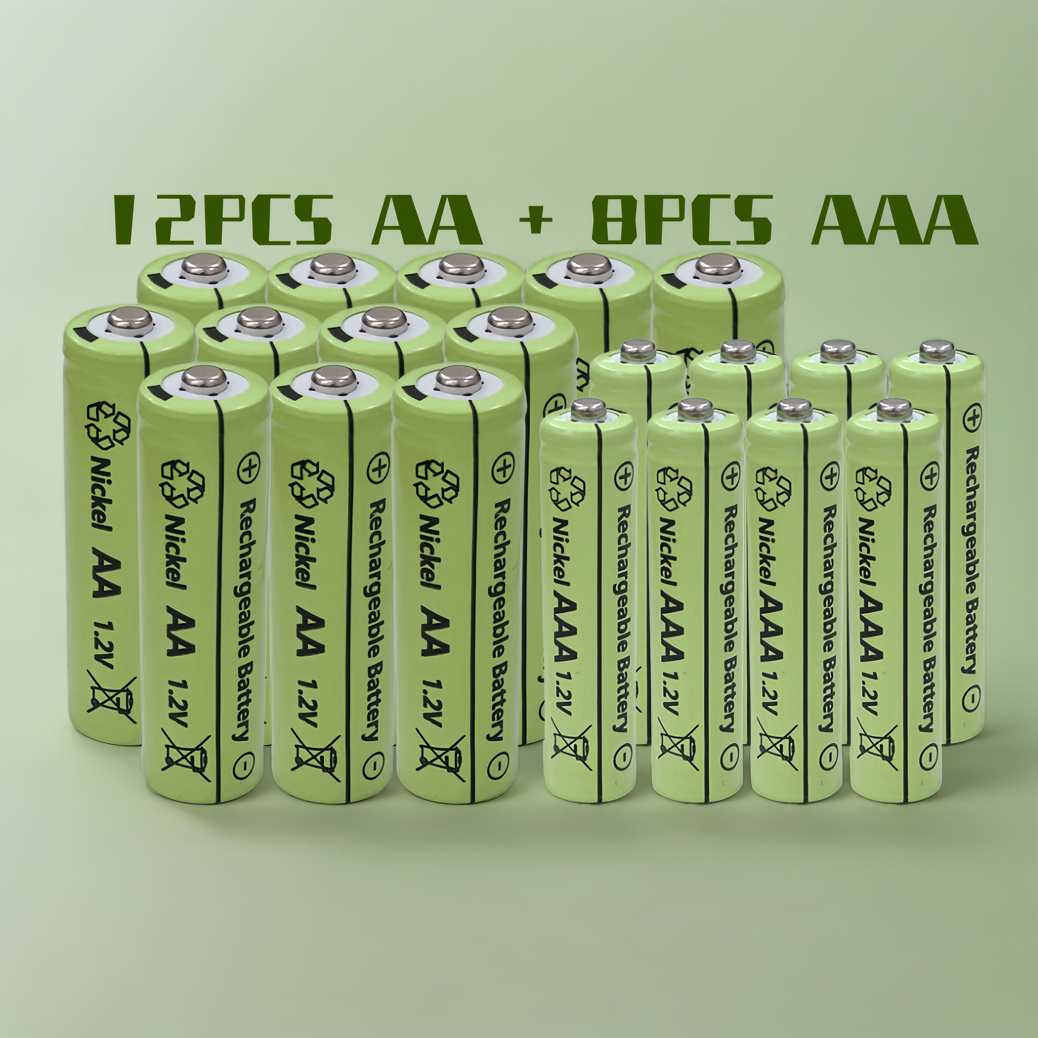 Rechargeable AA AAA Batteries 1.2V High Capacity Long-Lasting Power