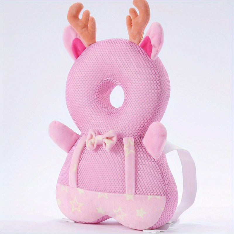 Kids Safety Backpack Blue Polyester with Head Protection Cushion