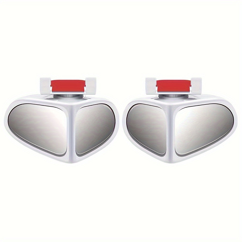 HD Car Blind Spot Mirrors 360° Adjustable Oval Wide Angle for Front and Back Wheels