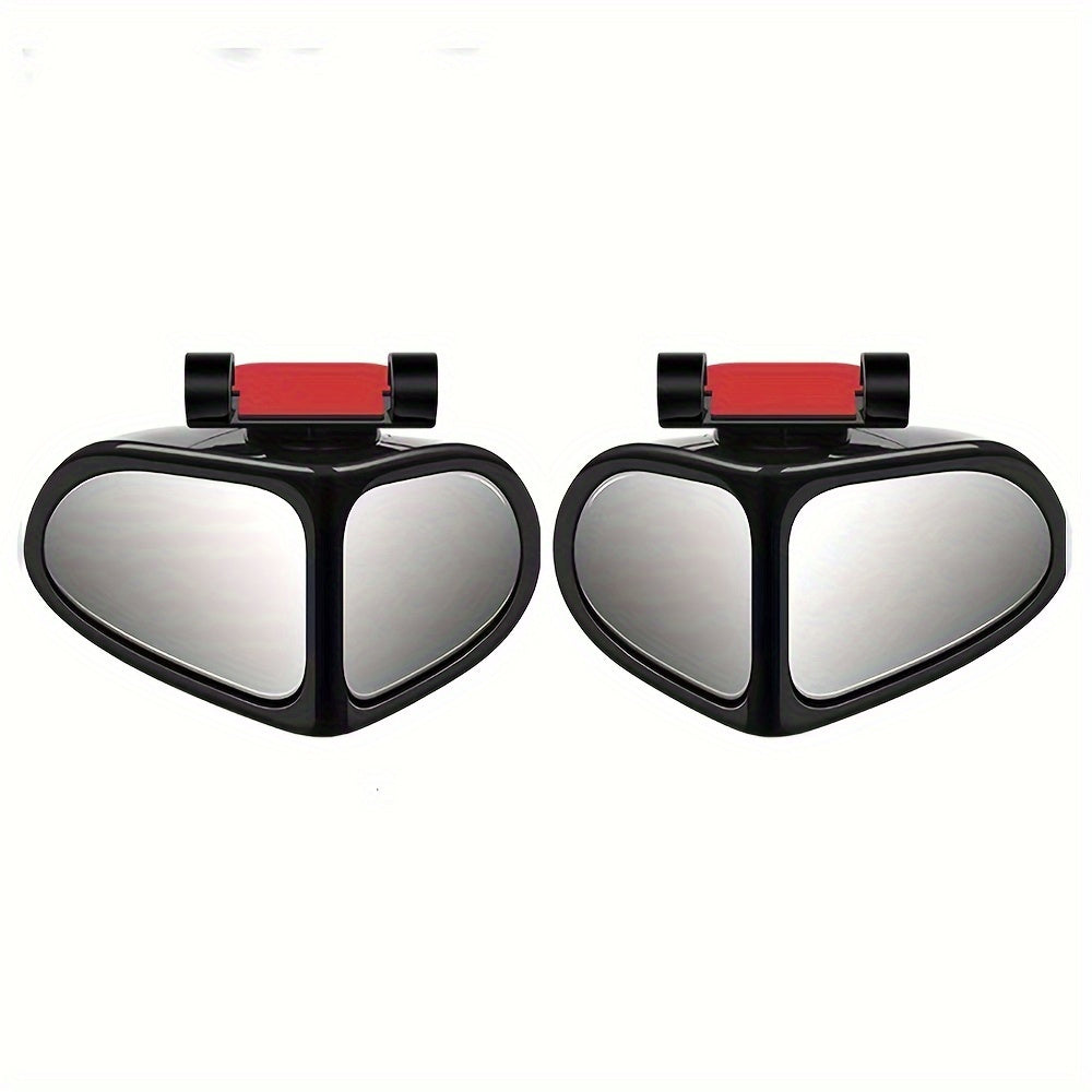 HD Car Blind Spot Mirrors 360° Adjustable Oval Wide Angle for Front and Back Wheels