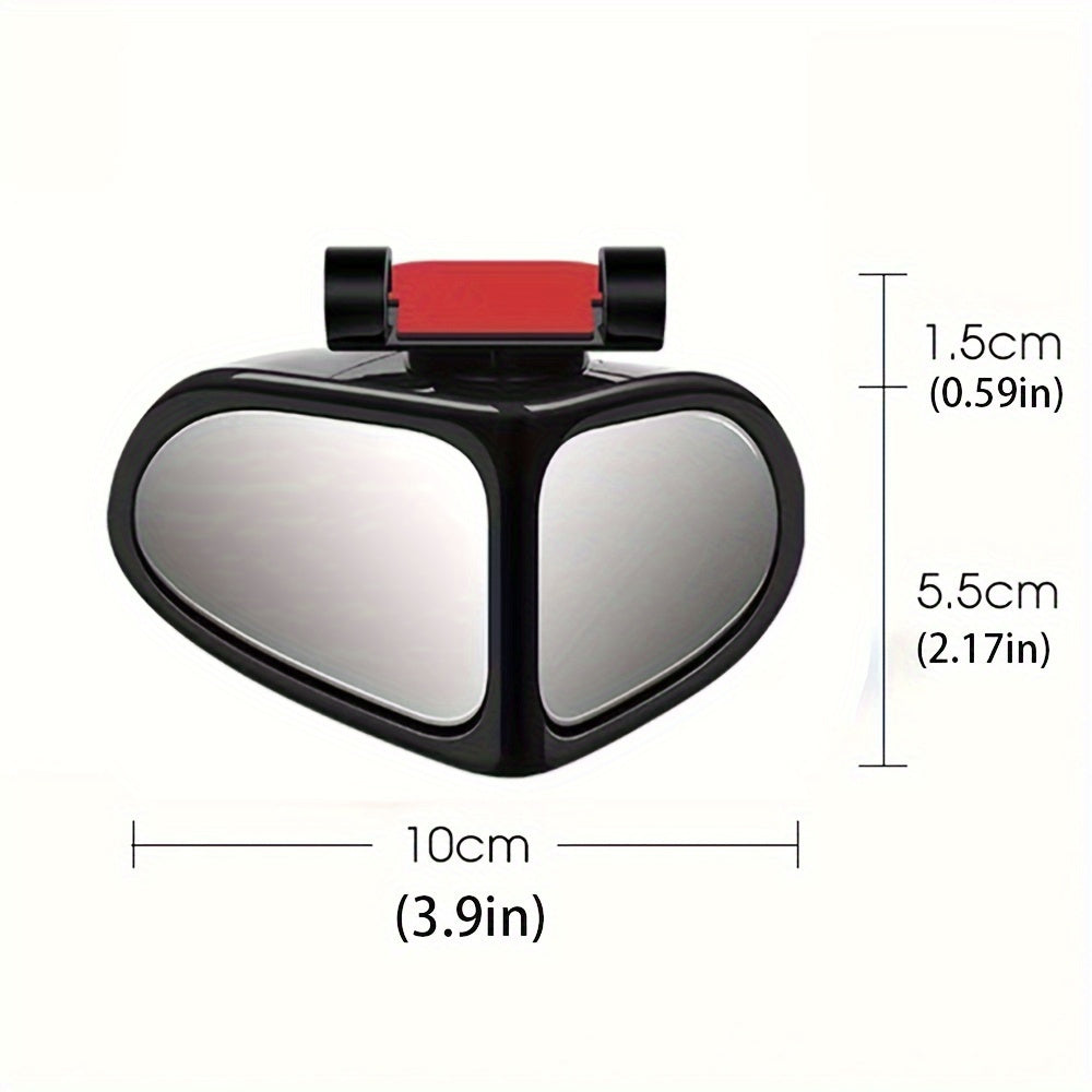 HD Car Blind Spot Mirrors 360° Adjustable Oval Wide Angle for Front and Back Wheels