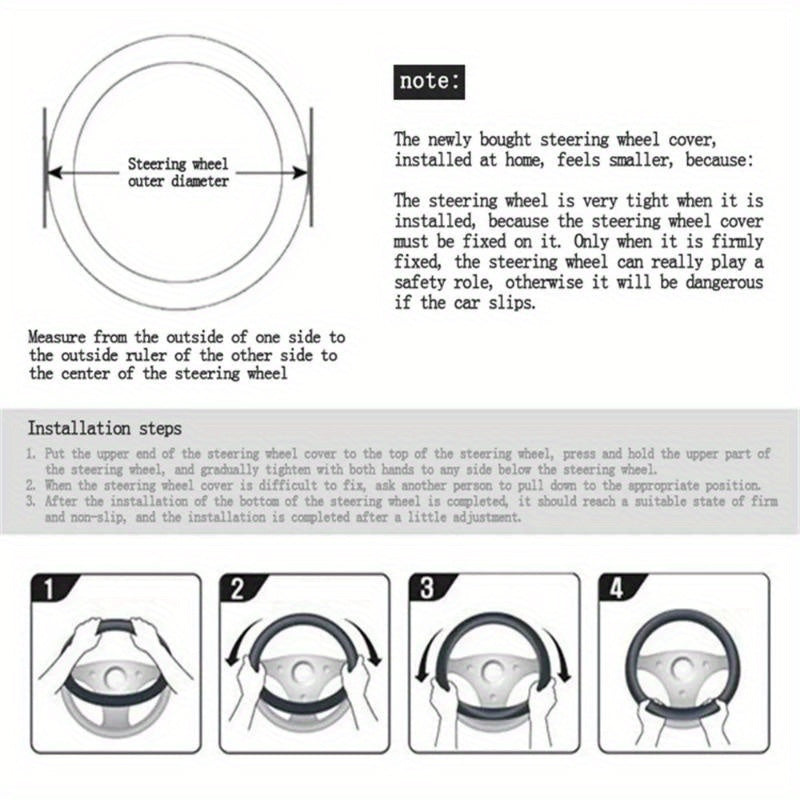 Universal Faux Fur Steering Wheel Cover Set with Hand Brake and Gear Protectors 3 Pcs