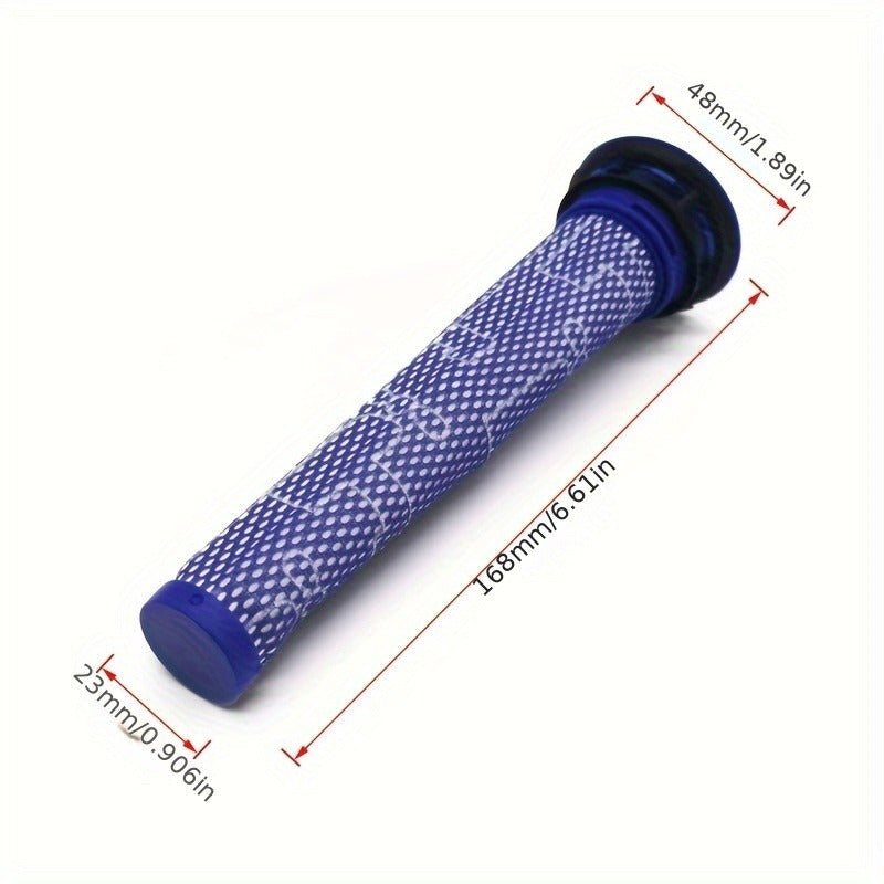 Dyson V7/V8 simsiz changyutgich uchun aksessuar to'plami yuviladigan filtr, almashtirish qismlari va bonus sariq cho'tkadan iborat.