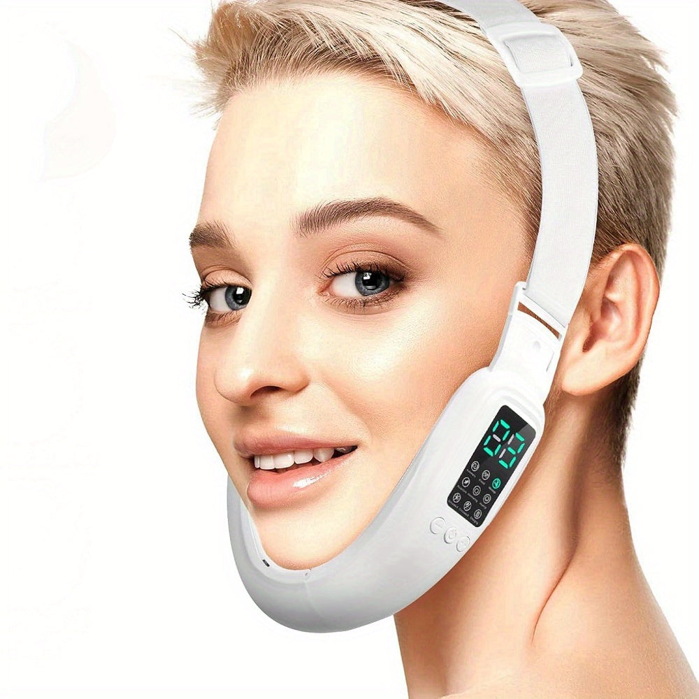Портативный массажер для лица и шеи для женщин с перезаряжаемой литий-полимерной батареей USB и регулируемой интенсивностью