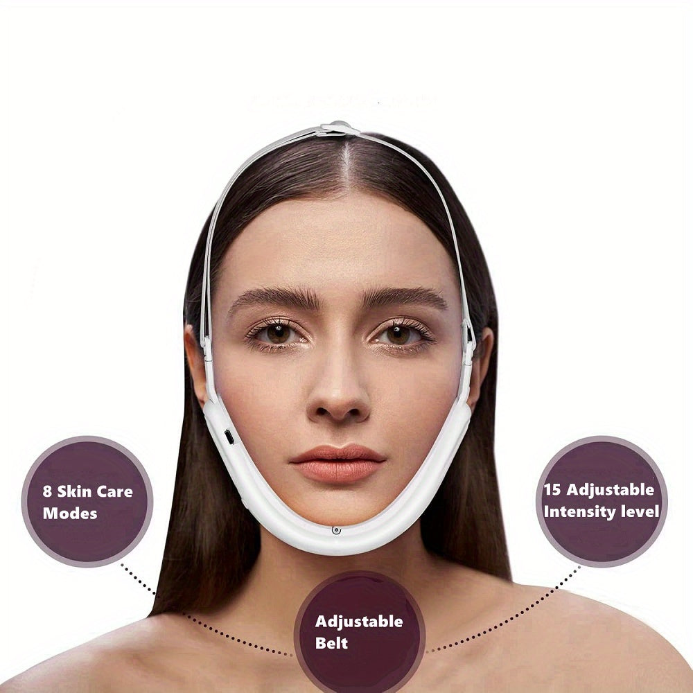 Портативный массажер для лица и шеи для женщин с перезаряжаемой литий-полимерной батареей USB и регулируемой интенсивностью