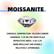 Vintage Style Wedding Band with 10.0 CT Moissanite December Birthstone Sterling Silver