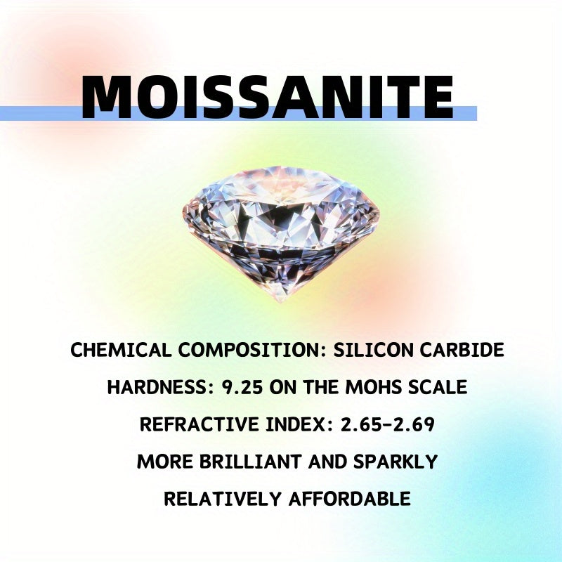 Vintage Style Wedding Band with 10.0 CT Moissanite December Birthstone Sterling Silver