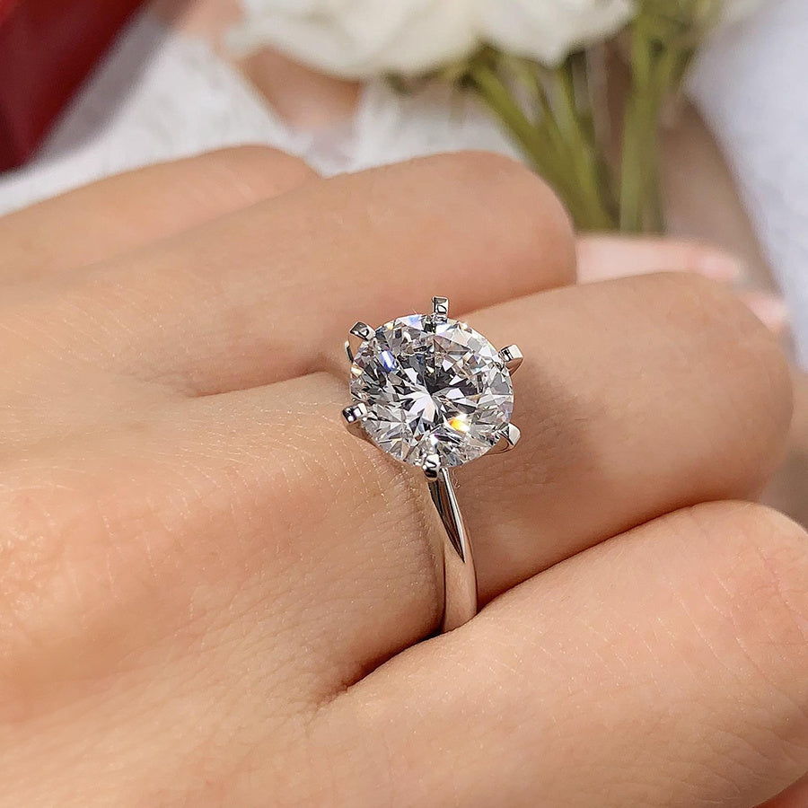 Vintage Style Wedding Band with 10.0 CT Moissanite December Birthstone Sterling Silver