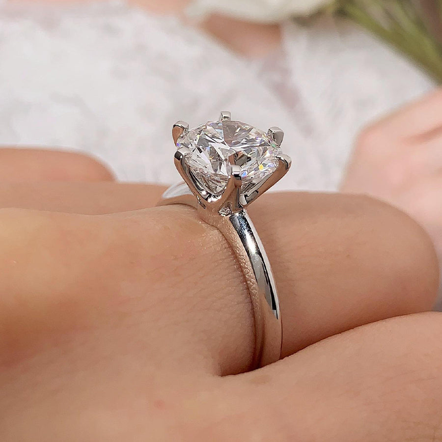 Vintage Style Wedding Band with 10.0 CT Moissanite December Birthstone Sterling Silver