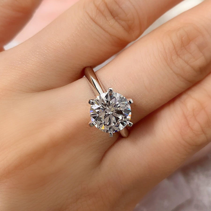 Vintage Style Wedding Band with 10.0 CT Moissanite December Birthstone Sterling Silver