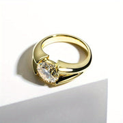 Vintage Silver Moissanite Engagement Ring 3 Carat Wedding Jewelry Gift Box