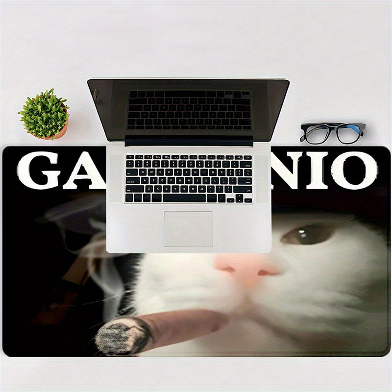 Humorous Cat Meme Mouse Pad Non-slip Durable Office Desk Gift Large Size