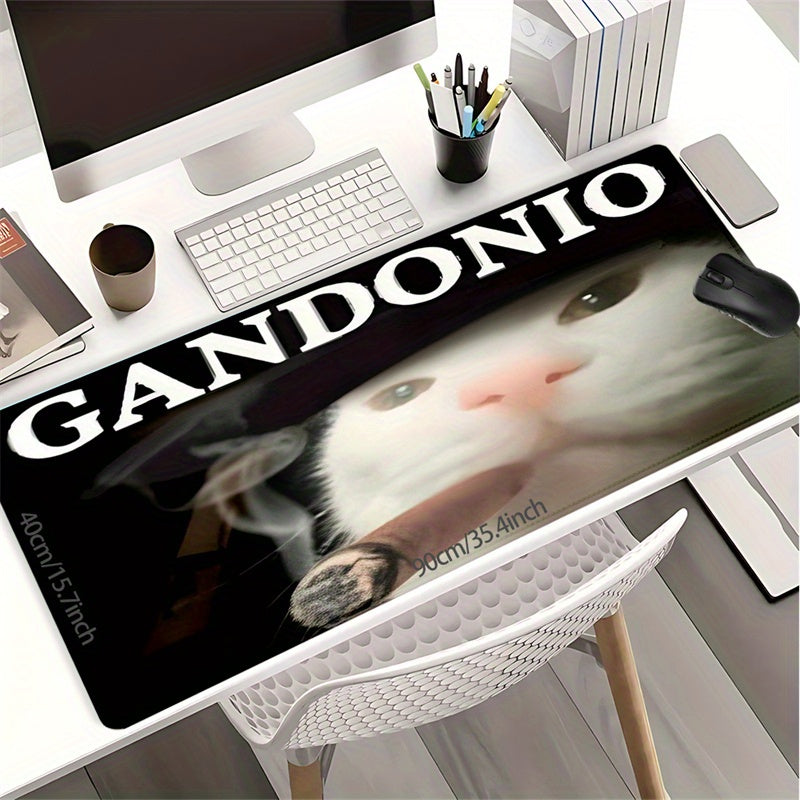 Humorous Cat Meme Mouse Pad Non-slip Durable Office Desk Gift Large Size