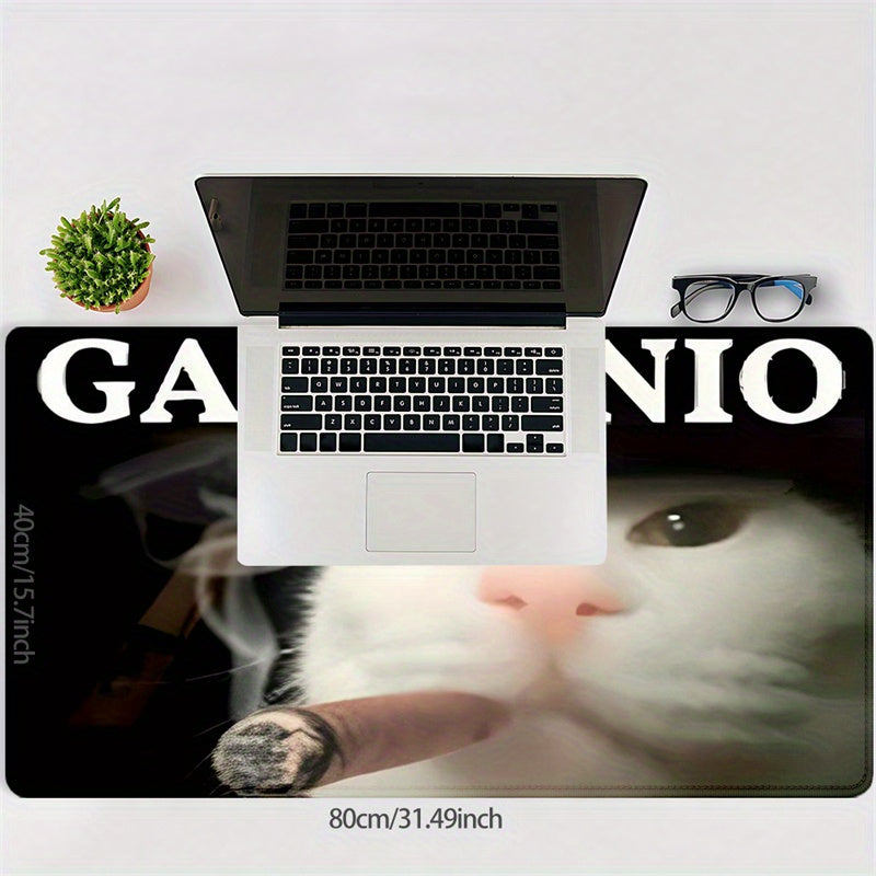Humorous Cat Meme Mouse Pad Non-slip Durable Office Desk Gift Large Size