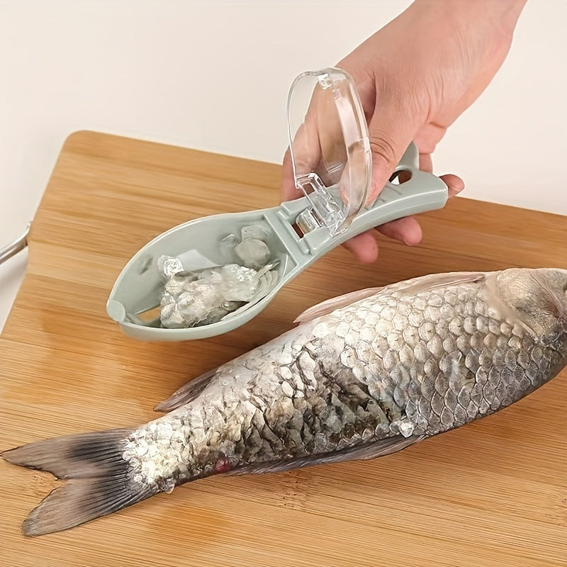 Fish Scale Remover Tool with Storage Box Kitchen Scraper for Cooking Camping and Dining