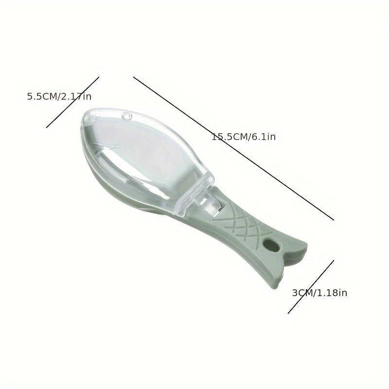 Fish Scale Remover Tool with Storage Box Kitchen Scraper for Cooking Camping and Dining