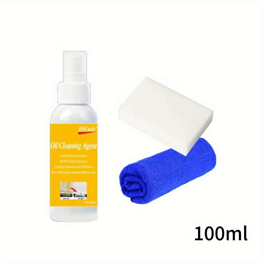 H4Cacle Og'ir Yuk Ko'taruvchi Yog' O'chiruvchi Sprey, Metall Sirt Tozalovchi, 1L - Kuchli Oshxona Yog'i va Tutun Dog'larini Yo'qotuvchi Gidrogen Peroksid bilan