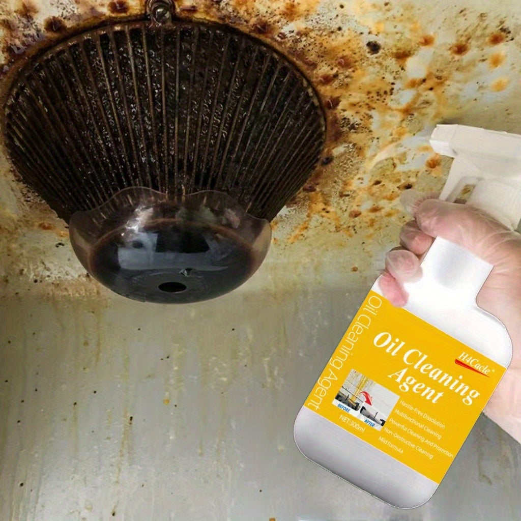 H4Cacle Og'ir Yuk Ko'taruvchi Yog' O'chiruvchi Sprey, Metall Sirt Tozalovchi, 1L - Kuchli Oshxona Yog'i va Tutun Dog'larini Yo'qotuvchi Gidrogen Peroksid bilan