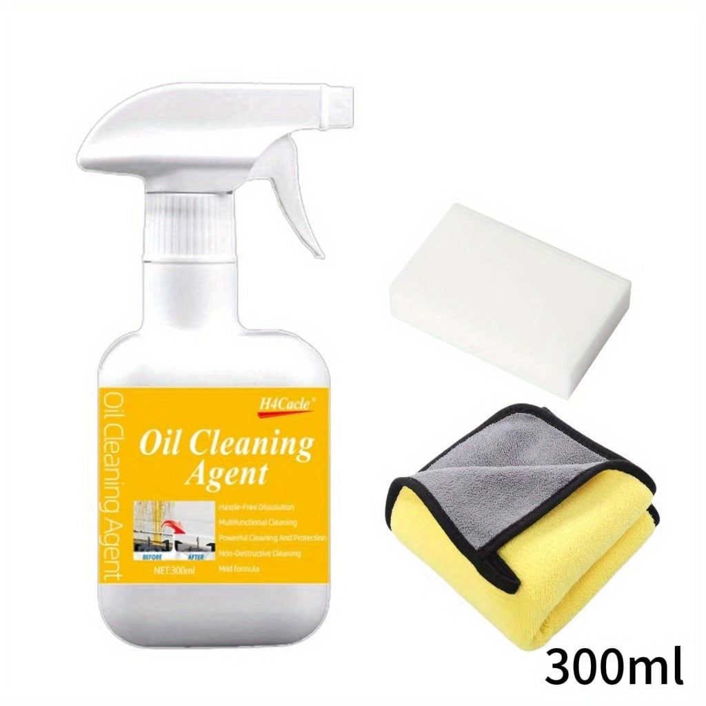 H4Cacle Og'ir Yuk Ko'taruvchi Yog' O'chiruvchi Sprey, Metall Sirt Tozalovchi, 1L - Kuchli Oshxona Yog'i va Tutun Dog'larini Yo'qotuvchi Gidrogen Peroksid bilan