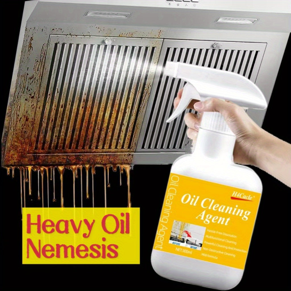 H4Cacle Og'ir Yuk Ko'taruvchi Yog' O'chiruvchi Sprey, Metall Sirt Tozalovchi, 1L - Kuchli Oshxona Yog'i va Tutun Dog'larini Yo'qotuvchi Gidrogen Peroksid bilan