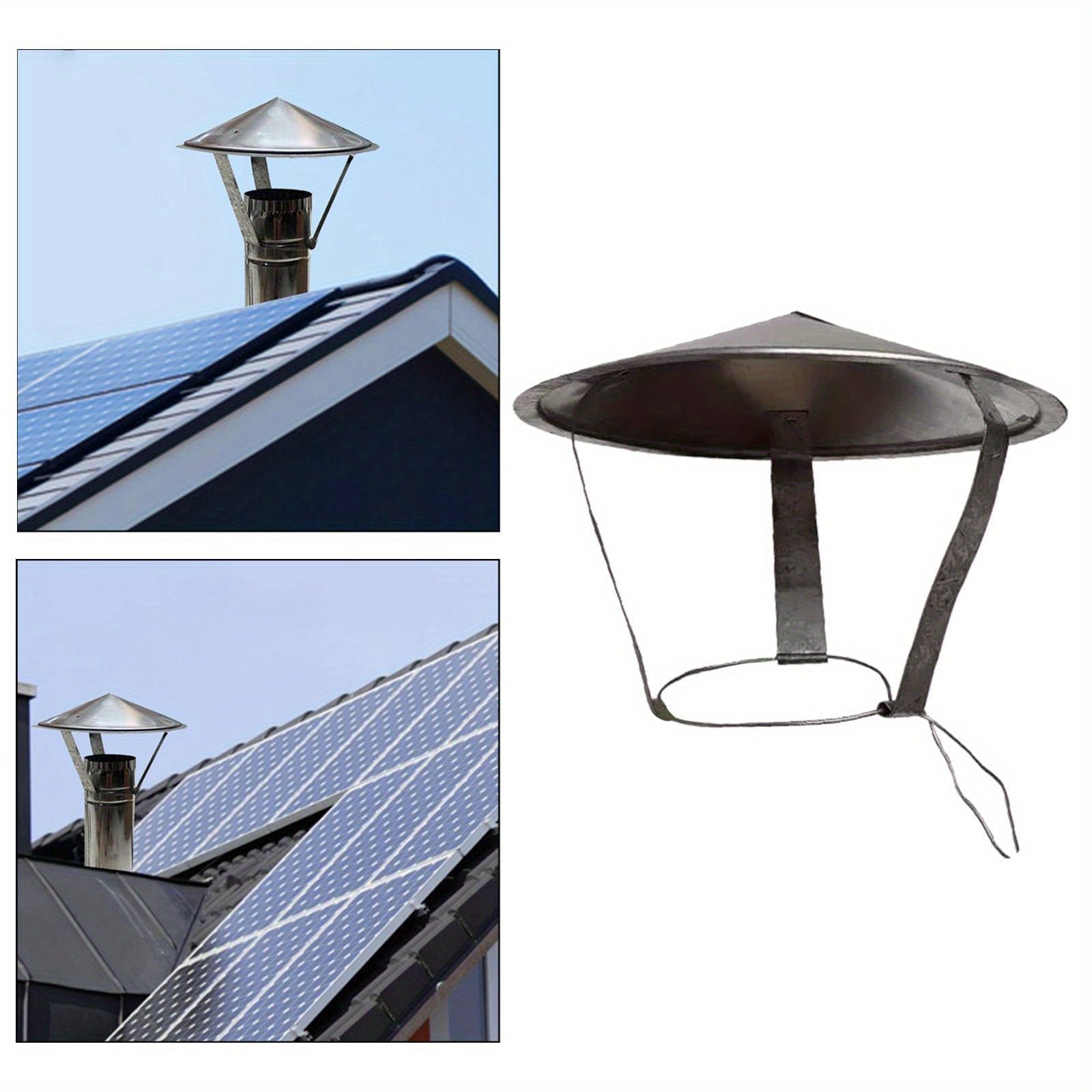 Detachable Durable Polished Stainless Steel Chimney Cover for Outdoor Garden Stove