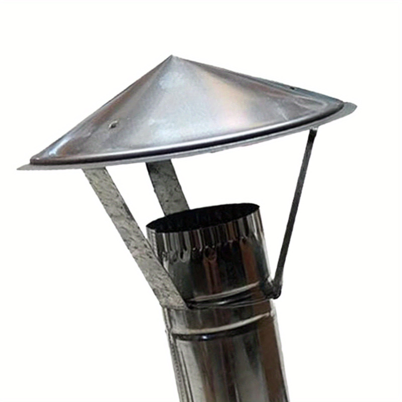 Detachable Durable Polished Stainless Steel Chimney Cover for Outdoor Garden Stove