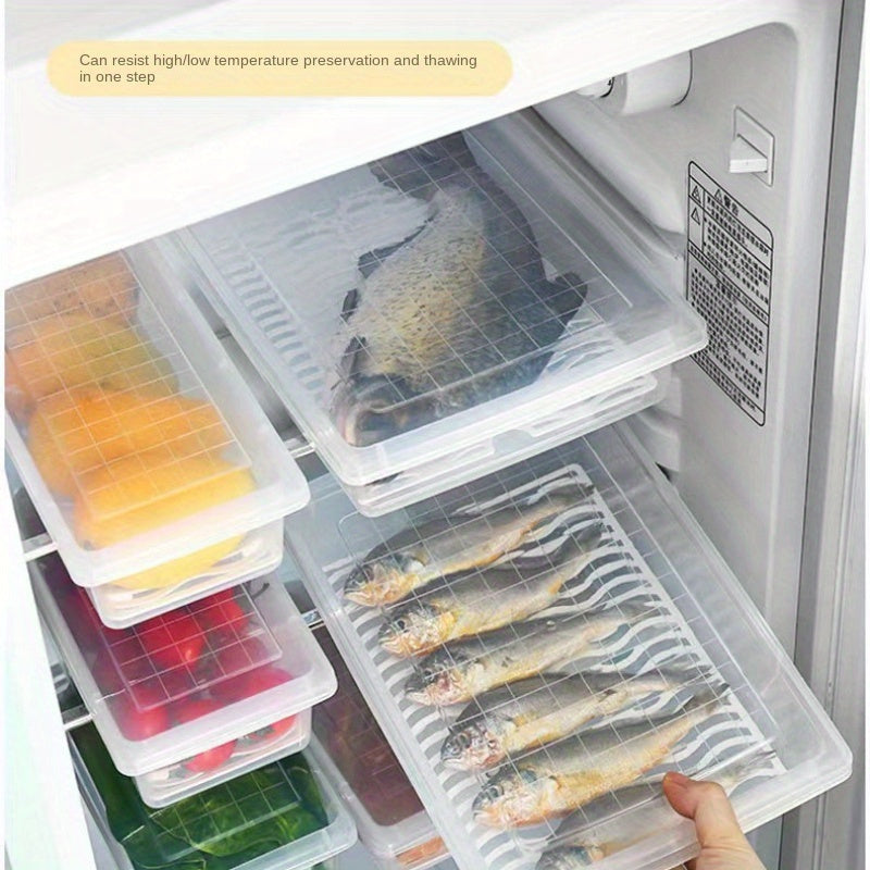 Refrigerator Fresh-Keeping Box with Drainage Food-Grade Odor-Resistant