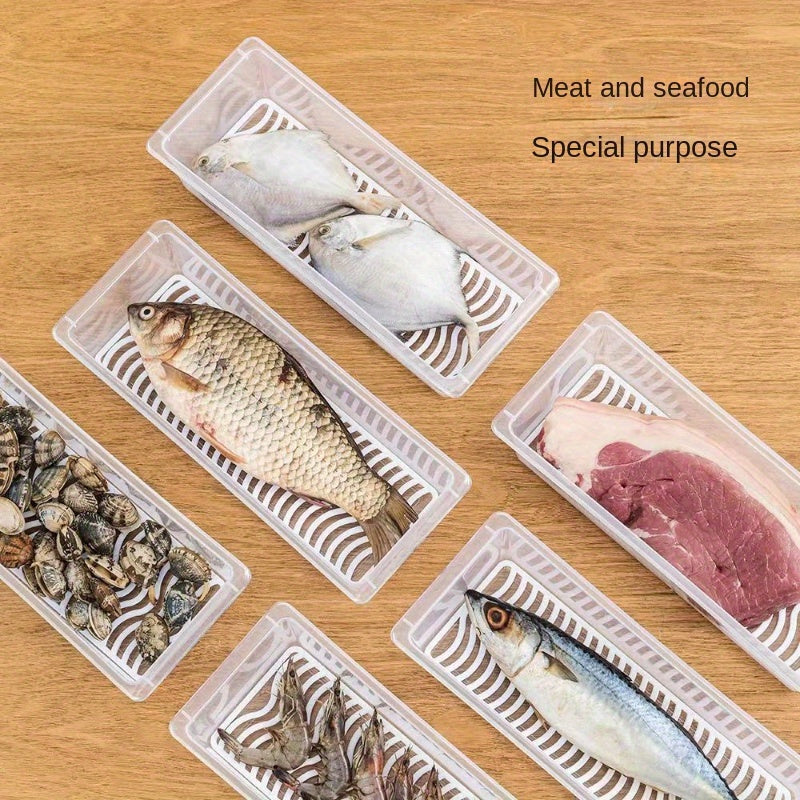 Refrigerator Fresh-Keeping Box with Drainage Food-Grade Odor-Resistant