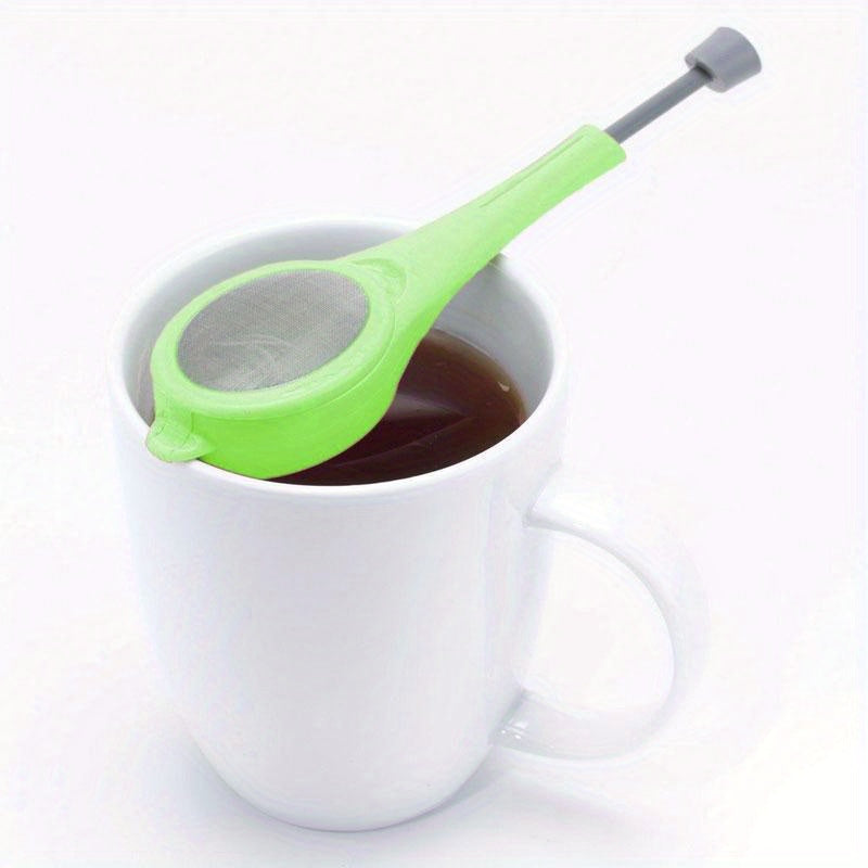 Total Tea Infuser Metal Strainer with Stirring Handle for Loose Leaf Tea and Coffee